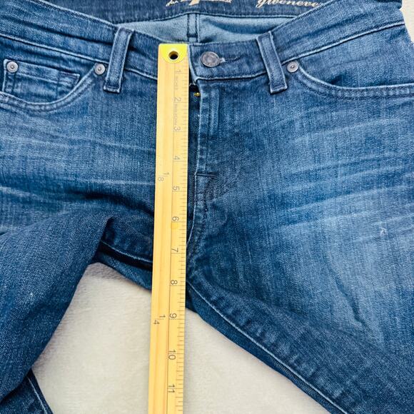 7 For All Mankind Jeans Womens 26 Med Wash Blue Denim Gwenevere‎ High Rise Ankle - Picture 14 of 14
